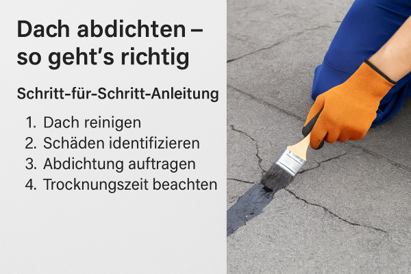 🛠️ Dach abdichten – so geht’s richtig: Schritt-für-Schritt-Anleitung für Heimwerker - Dach abdichten – Anleitung &amp; Tipps zur Abdichtung von Flachdächern